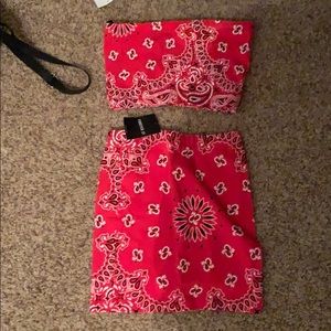 bandana print two piece